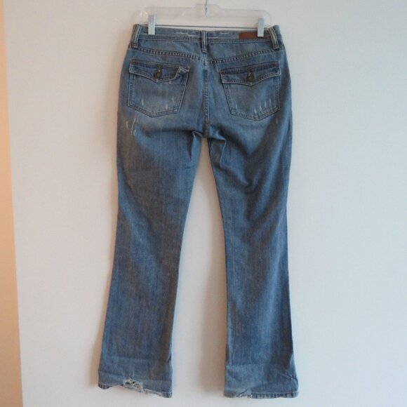 VINTAGE ABERCROMBIE & FITCH Y2K Low Rise Flap Pocket Distressed Jeans - Picture 11 of 16